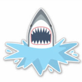 Sticker Grande éclaboussure de requin blanc (Devant)