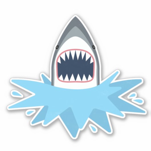 Sticker Grande éclaboussure de requin blanc (Devant)
