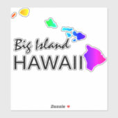 STICKER GRANDE ÎLE - HAWAII ÎLES NEON RAINBOW (Feuille)
