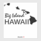 STICKER GRANDE ÎLE - ÎLES HAWAII (Feuille)