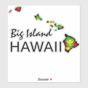STICKER GRANDE ÎLE - KANAKA MAOLI HAWAII ÎLES NOIRES