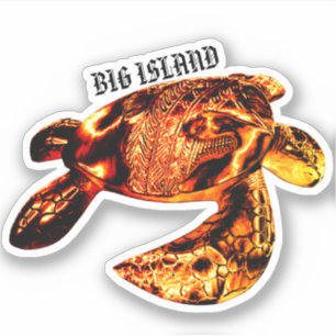 Sticker GRANDE ÎLE Tribal Honu Lava