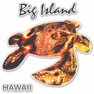 Sticker GRANDE ÎLE Tribal Honu Lava