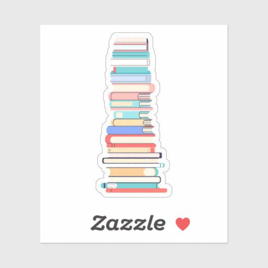 Sticker Grande pile de livres (Feuille)