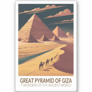 Sticker Grande Pyramide de Gizeh Sept Merveilles du Monde