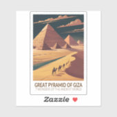 Sticker Grande Pyramide de Gizeh Sept Merveilles du Monde (Feuille)