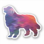 Sticker Grande race de chiens Pyrénées Geo Silhouette Purp (Devant)