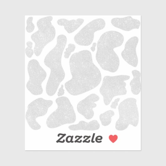 Sticker Grandes taches d'argent blanc simple (Feuille)