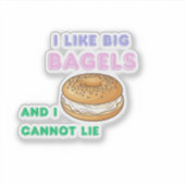 Sticker Grands Bagels Drôle de Petit Déjeuner (Devant)