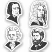 Sticker Grands compositeurs - set 1 - (Recto)