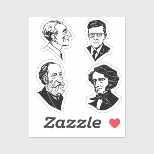 Sticker Grands compositeurs - set 6 - (Feuille)
