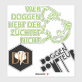 Sticker Grands Danois Logos (Feuille)