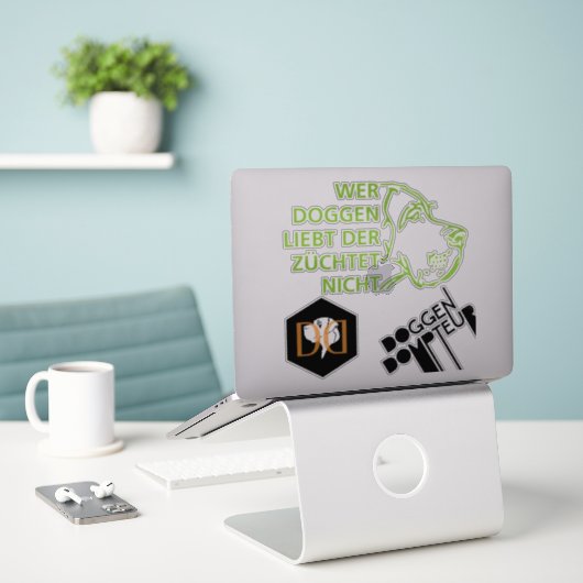 Sticker Grands Danois Logos (Ordinateur portable sur le bureau)