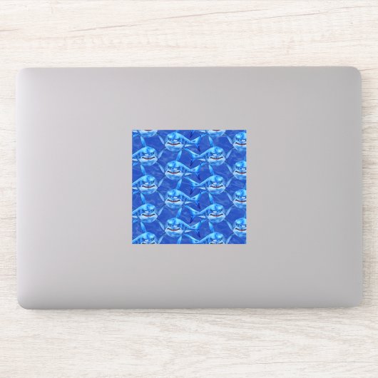 Sticker Grands requins blancs affamés  (Ordinateur)