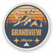 Sticker Grandview (Alberta) (Devant)