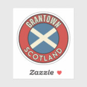 Sticker Grantown, Écosse (Feuille)