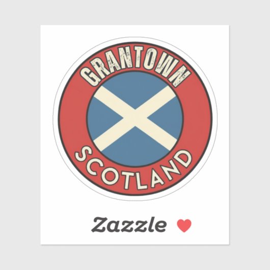 Sticker Grantown, Écosse (Feuille)