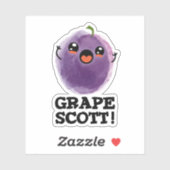 Sticker Graphe Scott Funny Fruit Graphe Pun (Feuille)