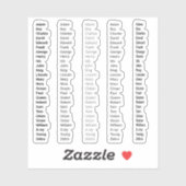 Sticker Graphique alphabétique phonétique de la police (Feuille)