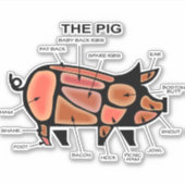 Sticker Graphique Boucher de porc (Devant)