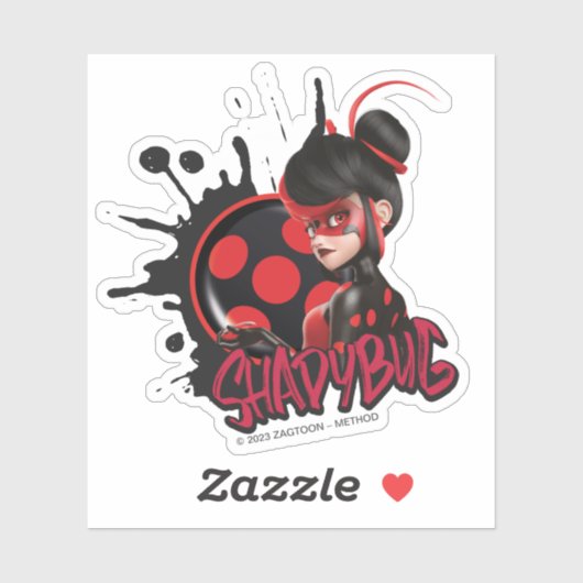 Sticker Graphique de caractères de Shadybug à revers Mirac (Feuille)