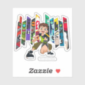 Sticker Graphique de collection d'Aliens Ben 10 (Feuille)