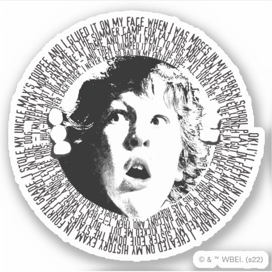 Sticker Graphique de confession des Goonies Chunk (Devant)