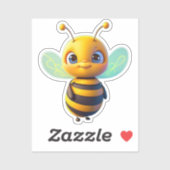 Sticker Graphique de dessin animal mignon BumbleBee Insect (Feuille)