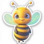 Sticker Graphique de dessin animal mignon BumbleBee Insect (Recto)