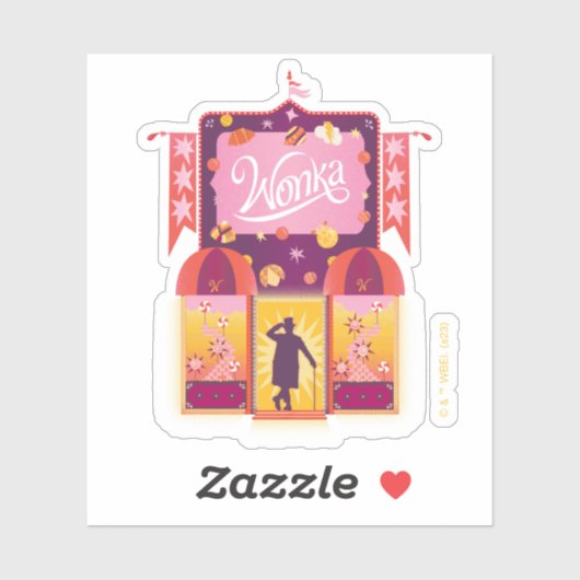 Sticker Graphique de la boutique Wonka Candy (Feuille)