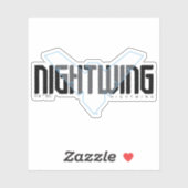 Sticker Graphique de nom high-tech Nightwing (Feuille)