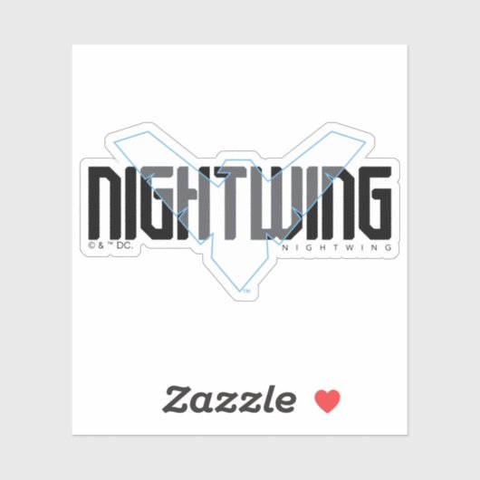 Sticker Graphique de nom high-tech Nightwing (Feuille)