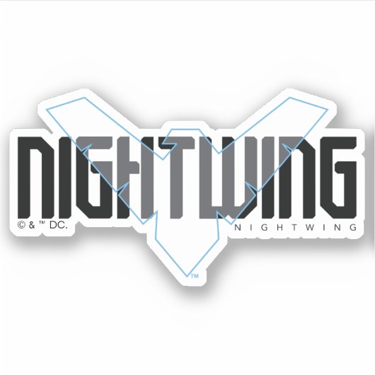 Sticker Graphique de nom high-tech Nightwing (Devant)