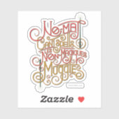 Sticker Graphique de traductions localisées MUGGLE™ (Feuille)