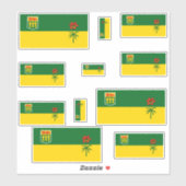Sticker Graphique des drapeaux de la Saskatchewan (Feuille)