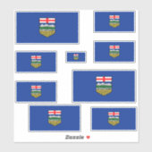 Sticker Graphique des drapeaux de l'Alberta (Feuille)