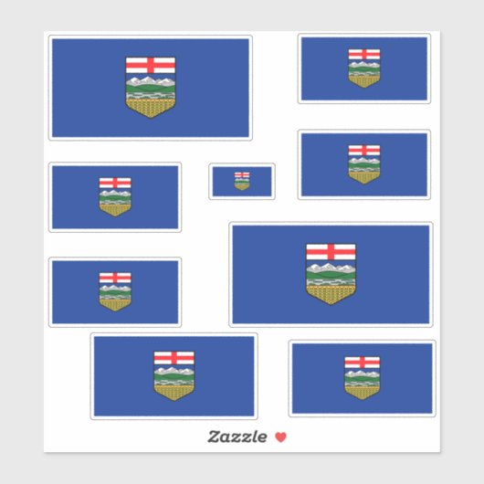 Sticker Graphique des drapeaux de l'Alberta (Feuille)