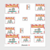 Sticker Graphique des drapeaux de l'Île-du-Prince-Édouard (Feuille)