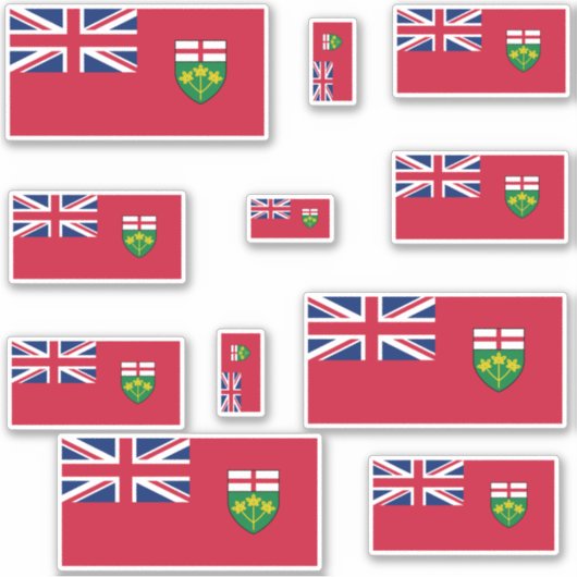 Sticker Graphique des drapeaux de l'Ontario (Devant)