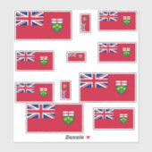 Sticker Graphique des drapeaux de l'Ontario (Feuille)