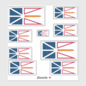 Sticker Graphique des drapeaux de Terre-Neuve (Feuille)
