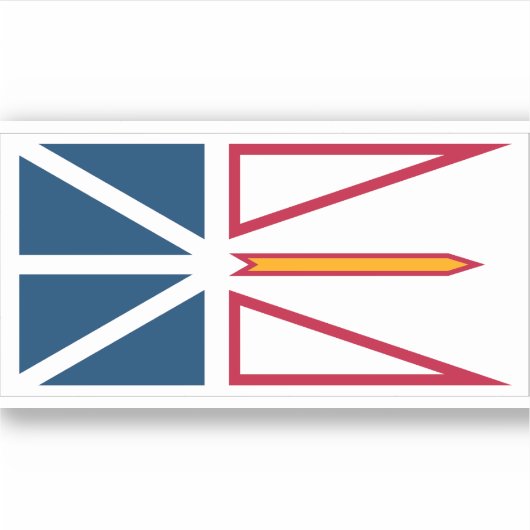 Sticker Graphique des drapeaux de Terre-Neuve (Devant)