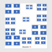 Sticker Graphique des drapeaux du Québec (Feuille)