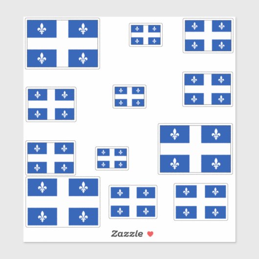 Sticker Graphique des drapeaux du Québec (Feuille)