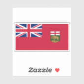 Sticker Graphique du drapeau du Manitoba (Feuille)
