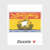 Sticker Graphique du drapeau du Nouveau-Brunswick (Feuille)