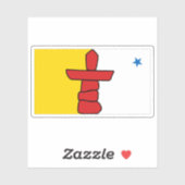 Sticker Graphique du drapeau du Nunavut (Feuille)