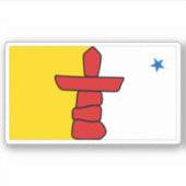 Sticker Graphique du drapeau du Nunavut (Devant)