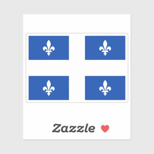 Sticker Graphique du drapeau du Québec (Feuille)
