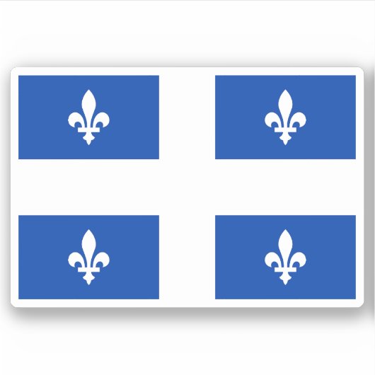 Sticker Graphique du drapeau du Québec (Devant)